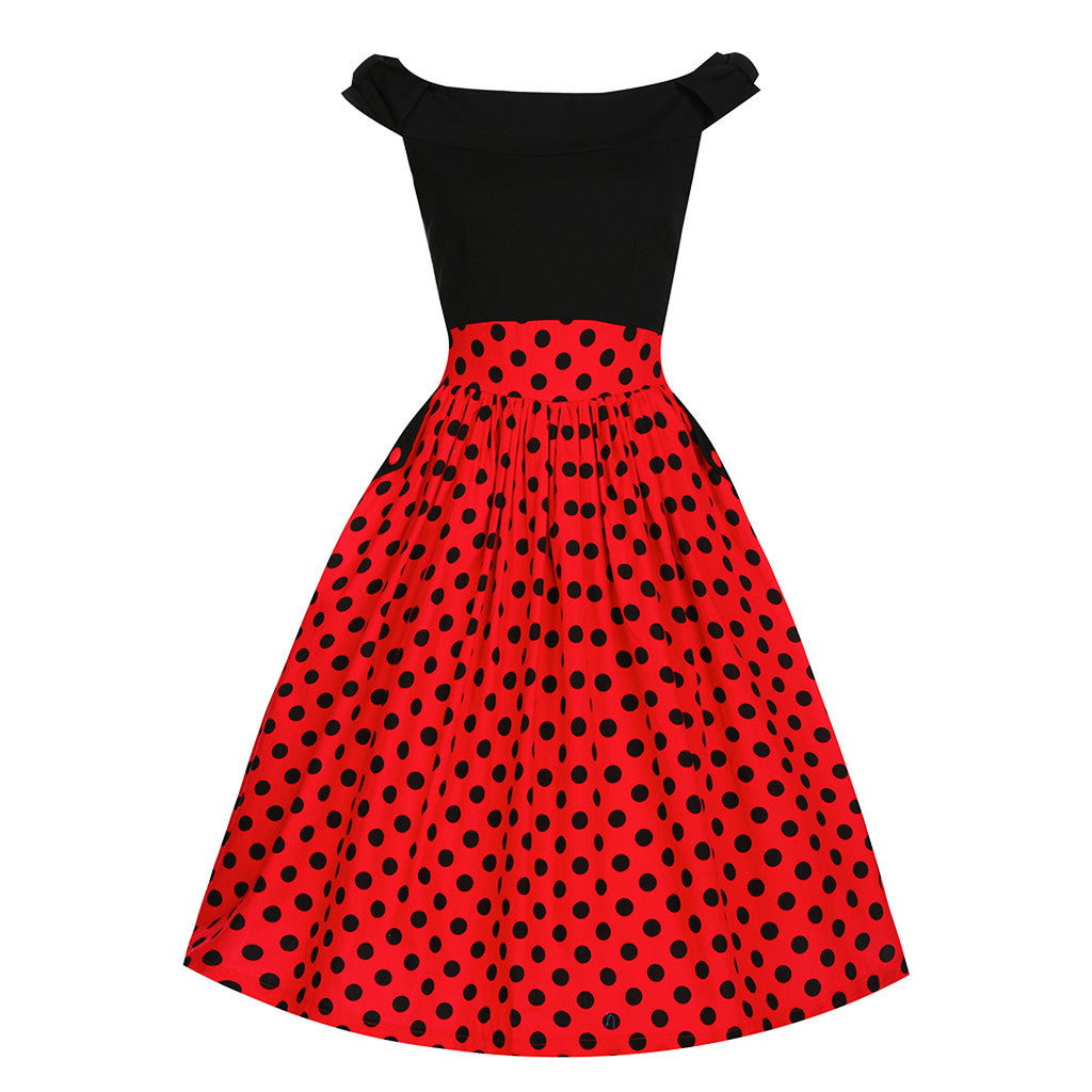 Black & Red Polka Dress