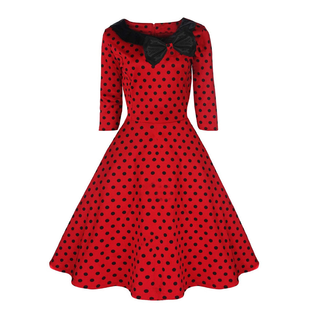 Polka Dress with Bow