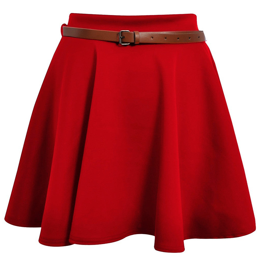 Red Skirt with belt