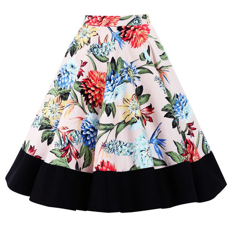 Floral Skirt with band